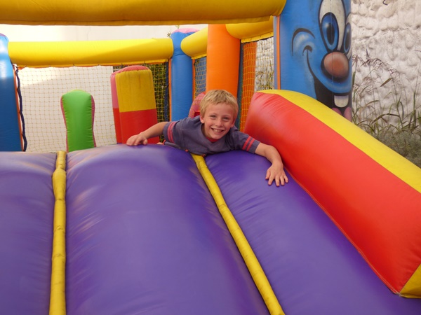 Danny on bouncy castle.