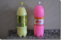 Cleaning fluids in drink bottles