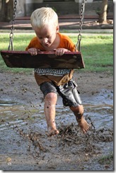 playing in the mud