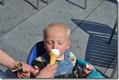 Danny eating icecream