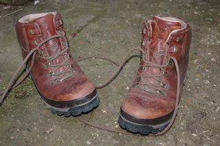 old walking boots