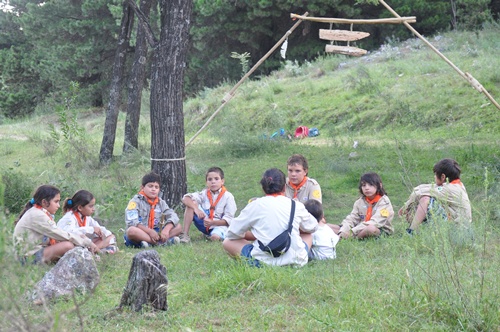 Scouts in a circle