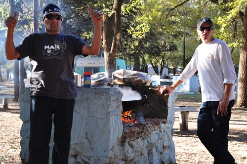 Sergio and Marcelo cooking