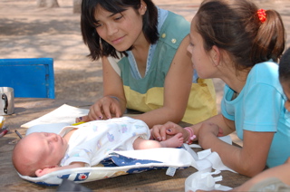 Joni with Gisela and Jimena in San Marcos